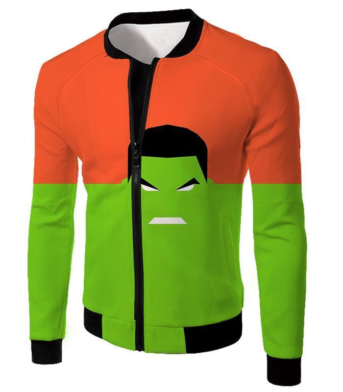 OtakuForm-OP Zip Up Hoodie Jacket / XXS Fearsome Hulk Red and Green Zip Up Hoodie