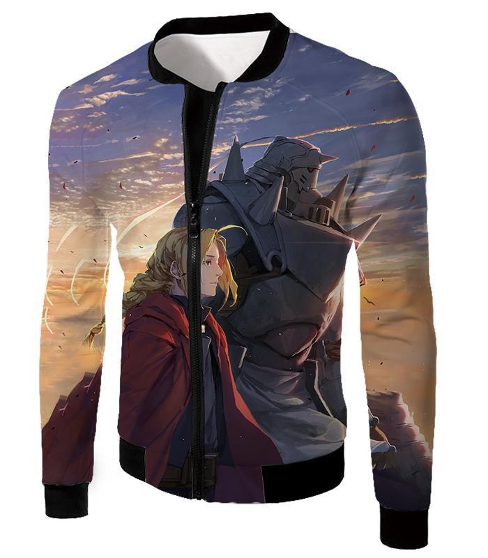 OtakuForm-OP Sweatshirt Jacket / XXS Full Metal Alchemist Sweatshirt - Fullmetal Alchemist Best Anime Art Edward x Alphonse Amazing Graphic Promo Sweatshirt