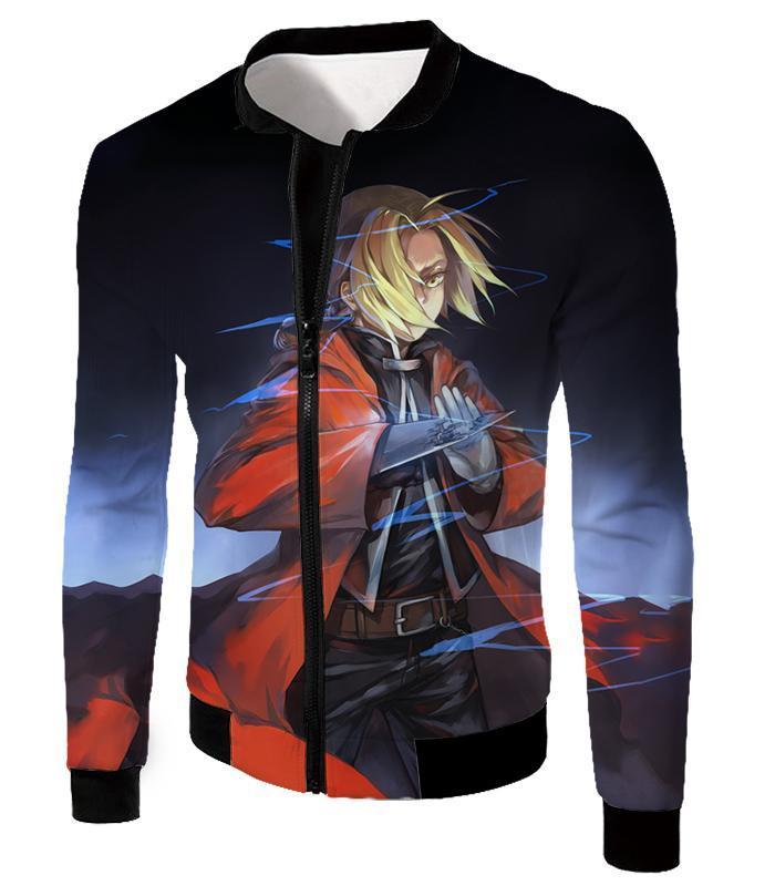 OtakuForm-OP T-Shirt Jacket / XXS Full Metal Alchemist T-Shirt - Fullmetal Alchemist Edward Elrich Best State Black T-Shirt