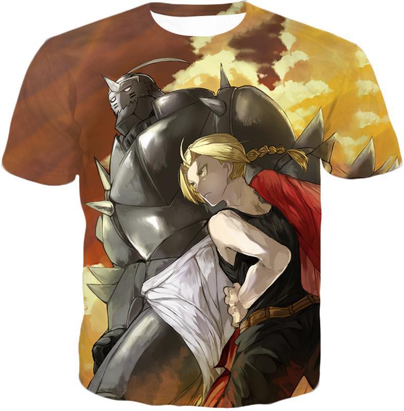OtakuForm-OP T-Shirt T-Shirt / XXS Fullmetal Alchemist Alchemist Brothers Alphonse x Edward Best Anime Action T-Shirt