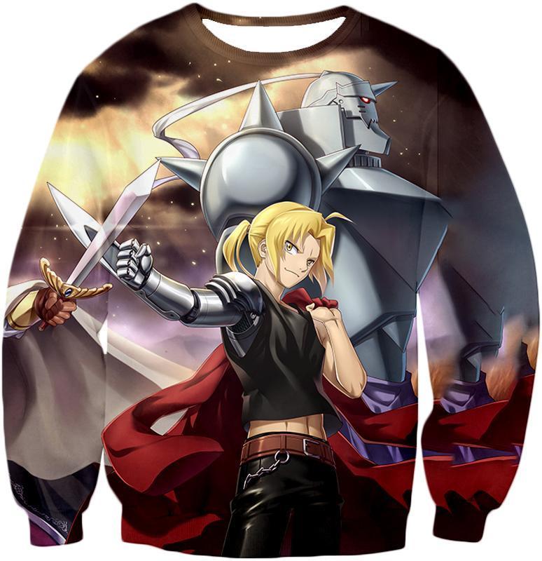 OtakuForm-OP T-Shirt Sweatshirt / XXS Fullmetal Alchemist Alchemy Brothers Edward x Alphonse Action T-Shirt