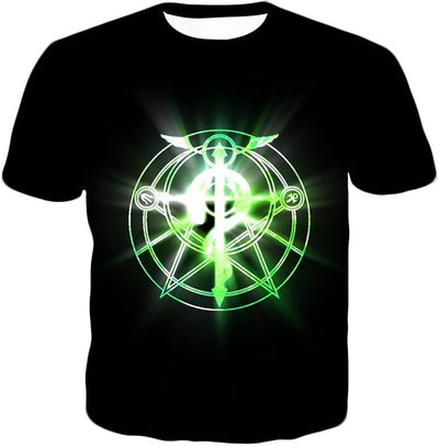 OtakuForm-OP Hoodie T-Shirt / XXS Fullmetal Alchemist Awesome Fullmetal Alchemist Alchemy Circle Symbol Black Anime Hoodie