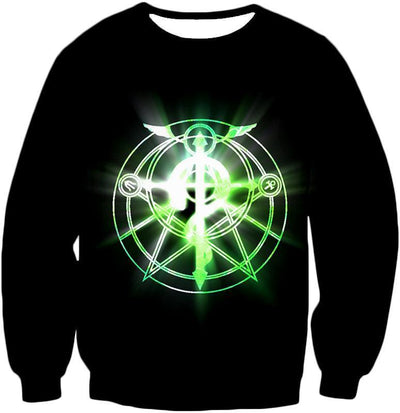 OtakuForm-OP Hoodie Sweatshirt / XXS Fullmetal Alchemist Awesome Fullmetal Alchemist Alchemy Circle Symbol Black Anime Hoodie