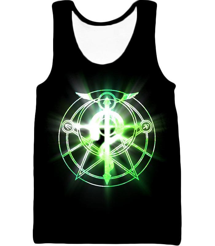 OtakuForm-OP T-Shirt Tank Top / XXS Fullmetal Alchemist Awesome Fullmetal Alchemist Alchemy Circle Symbol Black Anime T-Shirt