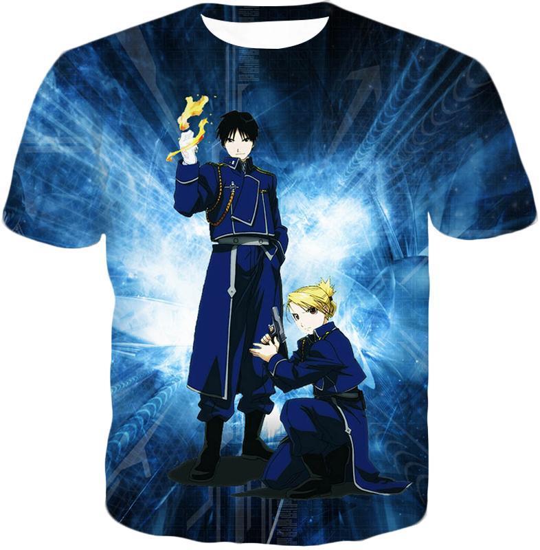 OtakuForm-OP T-Shirt T-Shirt / XXS Fullmetal Alchemist Awesome State Military Personnels Roy x Riza Anime Action Pose T-Shirt