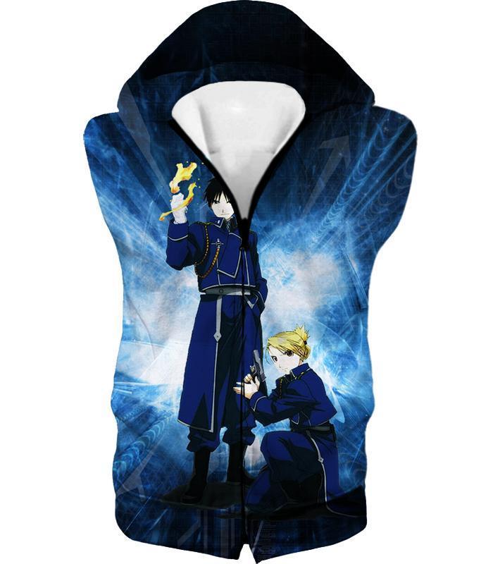 OtakuForm-OP T-Shirt Hooded Tank Top / XXS Fullmetal Alchemist Awesome State Military Personnels Roy x Riza Anime Action Pose T-Shirt