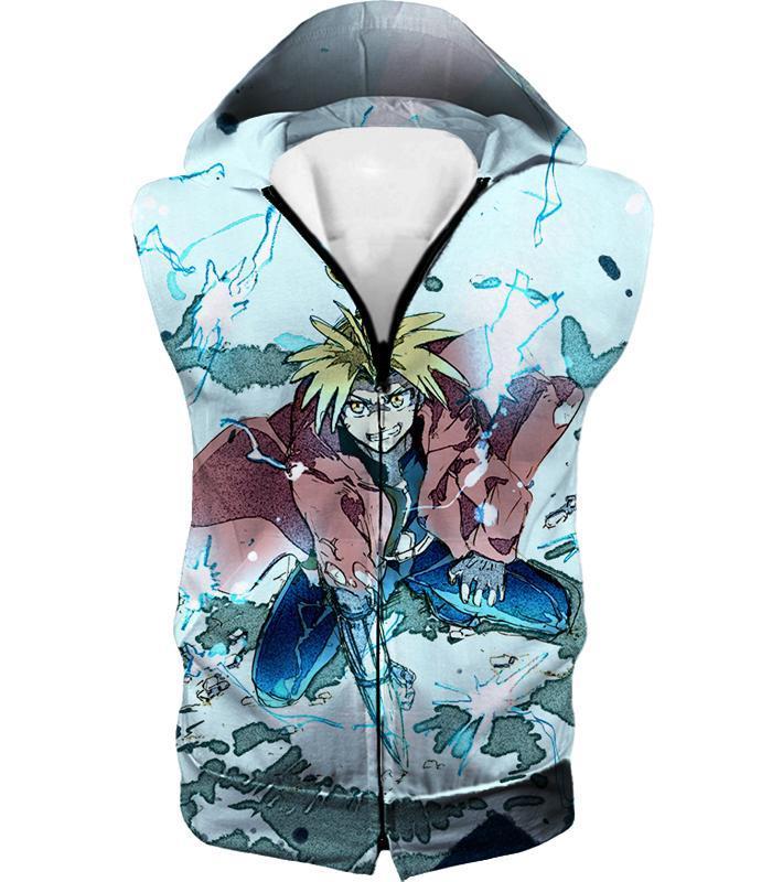 OtakuForm-OP T-Shirt Hooded Tank Top / XXS Fullmetal Alchemist Edward Elrich Ultimate Anime Action Cool Graphic T-Shirt