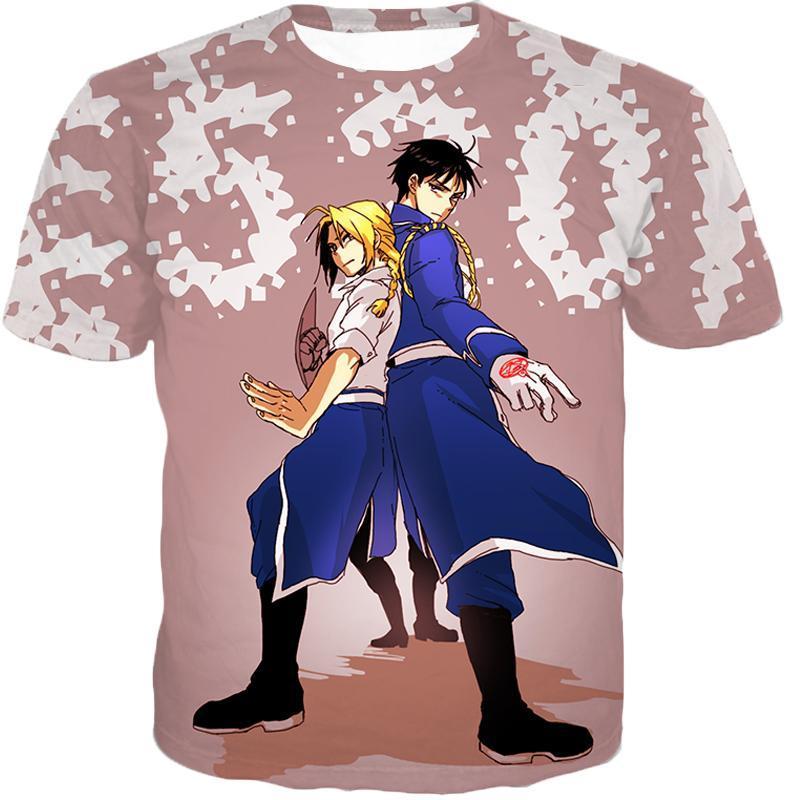OtakuForm-OP T-Shirt T-Shirt / XXS Fullmetal Alchemist Fighting Together Alchemy Heroes Edward x Roy Amazing Anime T-Shirt