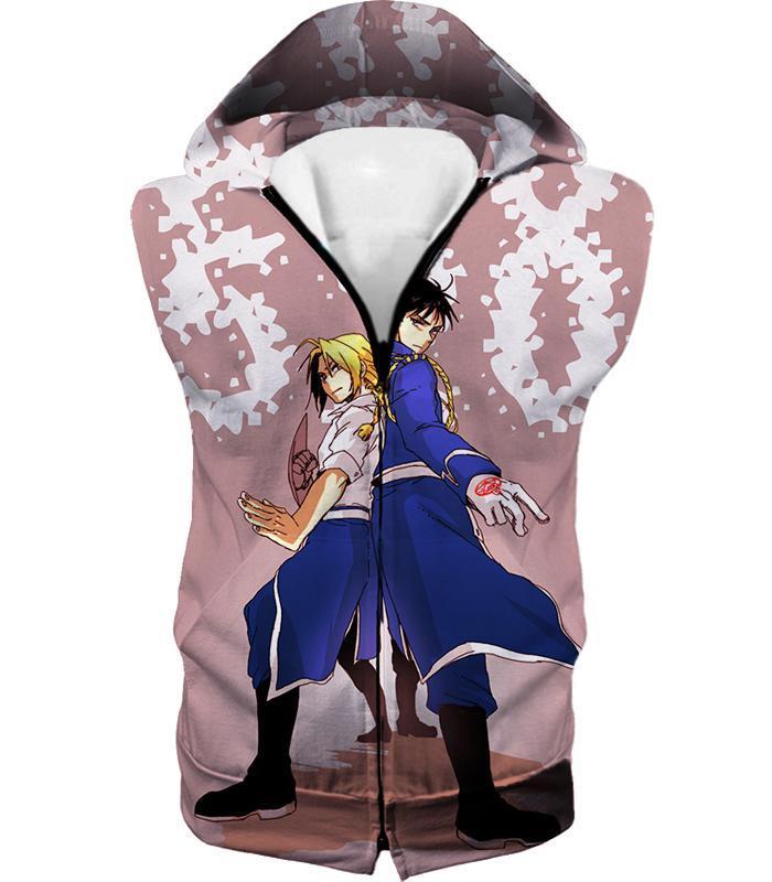 OtakuForm-OP T-Shirt Hooded Tank Top / XXS Fullmetal Alchemist Fighting Together Alchemy Heroes Edward x Roy Amazing Anime T-Shirt