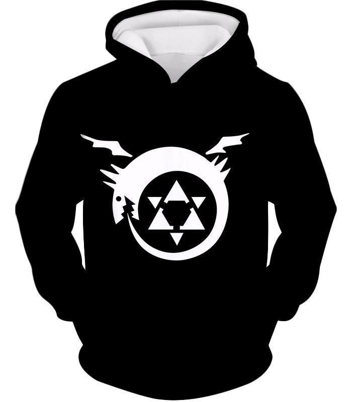 OtakuForm-OP Hoodie Hoodie / XXS Fullmetal Alchemist Fullmetal Alchemist Homunculi Symbol Awesome Black Hoodie