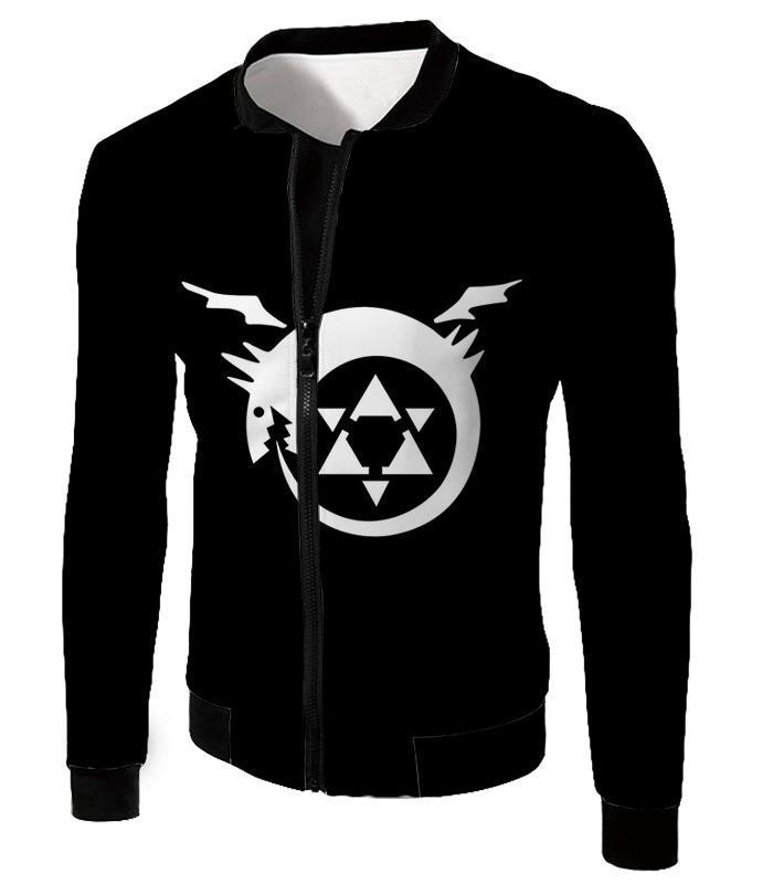 OtakuForm-OP Hoodie Jacket / XXS Fullmetal Alchemist Fullmetal Alchemist Homunculi Symbol Awesome Black Hoodie