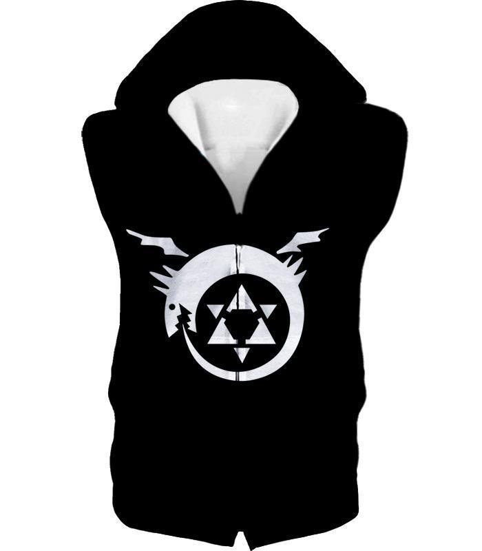 OtakuForm-OP Zip Up Hoodie Hooded Tank Top / XXS Fullmetal Alchemist Fullmetal Alchemist Homunculi Symbol Awesome Black Zip Up Hoodie