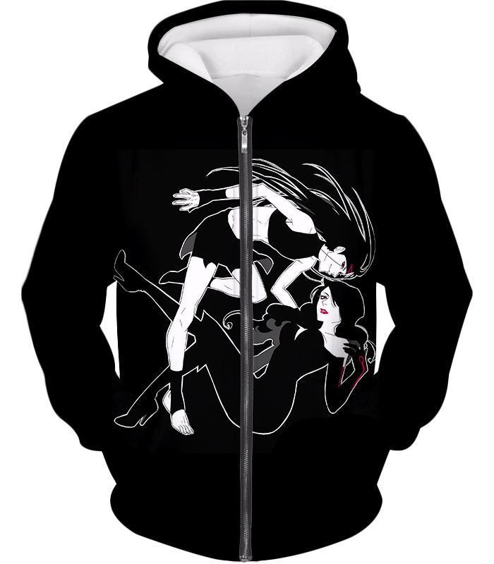 OtakuForm-OP T-Shirt Zip Up Hoodie / XXS Fullmetal Alchemist Homunculi Envy x Lust Amazing Fullmetal Alchemist Anime Black T-Shirt