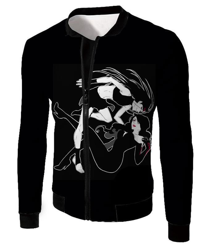 OtakuForm-OP T-Shirt Jacket / XXS Fullmetal Alchemist Homunculi Envy x Lust Amazing Fullmetal Alchemist Anime Black T-Shirt