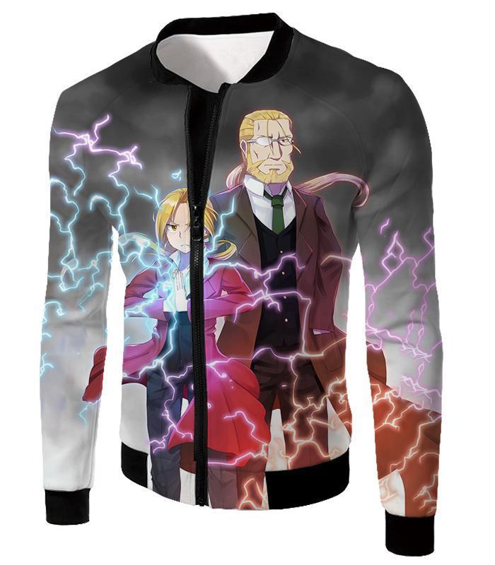 OtakuForm-OP Sweatshirt Jacket / XXS Fullmetal Alchemist Like Father Like Son Best Alchemists Edward x Hohenhiem Cool Promo Action Sweatshirt