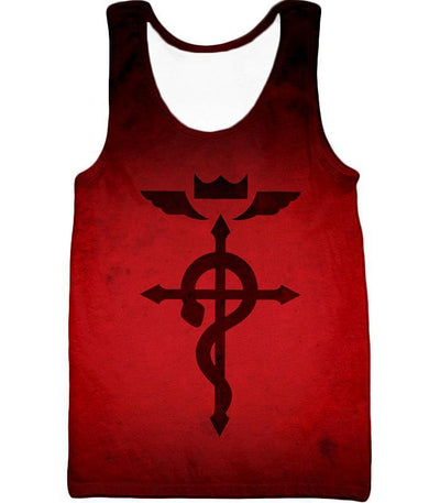 OtakuForm-OP T-Shirt Tank Top / XXS Fullmetal Alchemist Mystical Alchemical Symbol Flamel Awesome Red T-Shirt