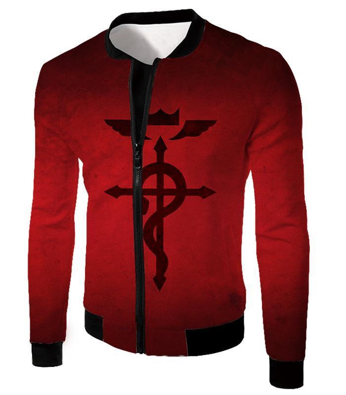 OtakuForm-OP T-Shirt Jacket / XXS Fullmetal Alchemist Mystical Alchemical Symbol Flamel Awesome Red T-Shirt