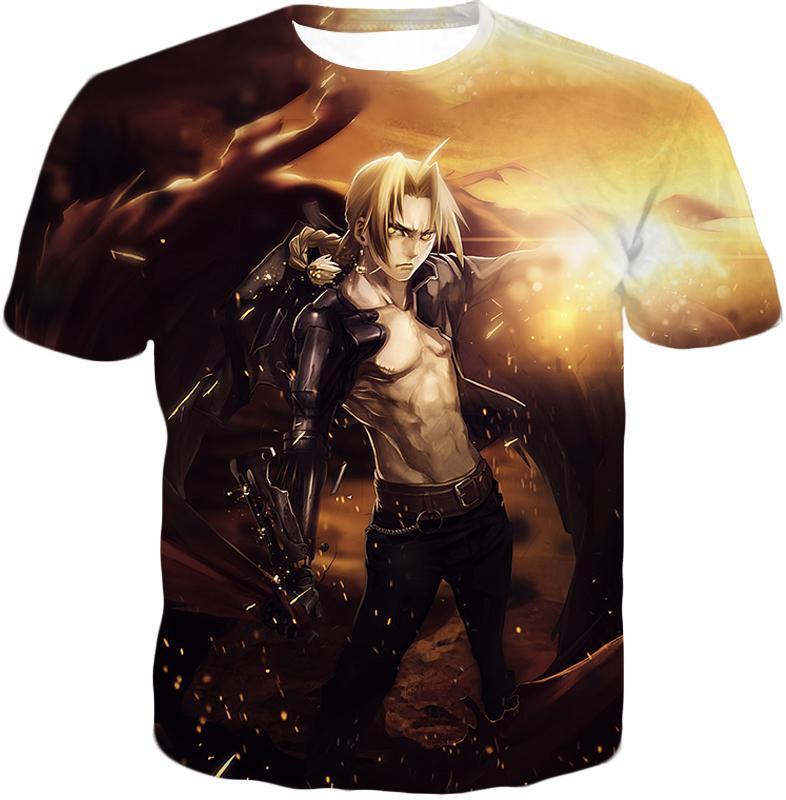 OtakuForm-OP T-Shirt T-Shirt / XXS Fullmetal Alchemist Ultimate Anime Hero Edward Elrich Handsome Tall Pose Cool Graphic T-Shirt