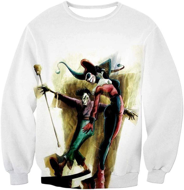 OtakuForm-OP Hoodie Sweatshirt / XXS Gothams King and Queen Joker and Harley Awesome White Hoodie