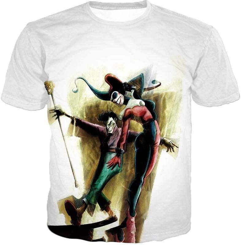 OtakuForm-OP Sweatshirt T-Shirt / XXS Gothams King and Queen Joker and Harley Awesome White Sweatshirt