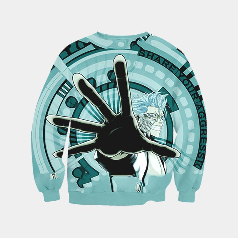 OtakuForm-Bleach Sweatshirt XXS Grimmjow Jaegerjaquez Sweatshirt - Bleach 3D Printed Sweatshirt