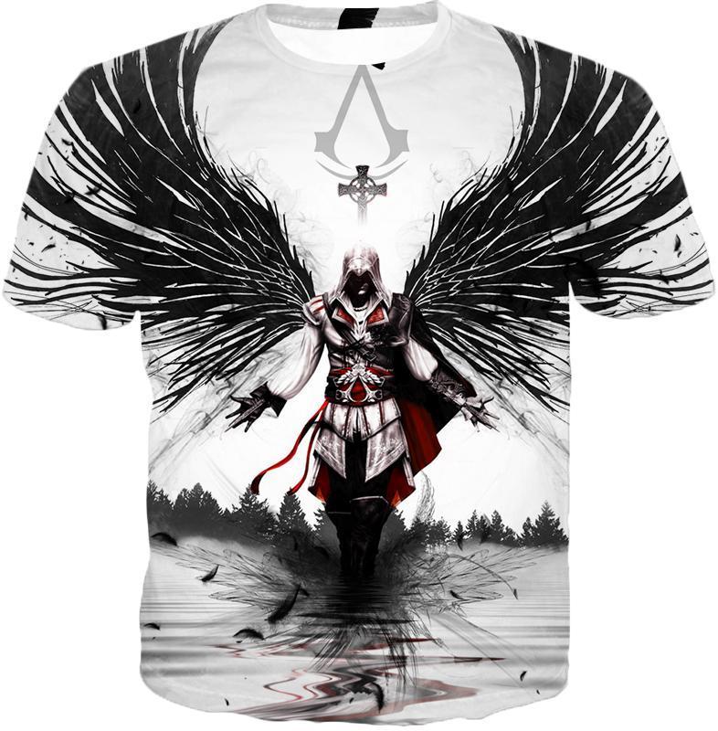 OtakuForm-OP Zip Up Hoodie T-Shirt / XXS Guardian Angel Ezio Auditore Cool Fan Art White Zip Up Hoodie