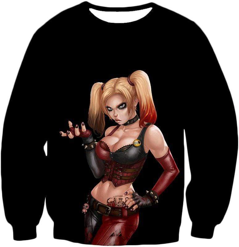 OtakuForm-OP Sweatshirt Sweatshirt / XXS Harley Quinn HD Graphic Black Sweatshirt
