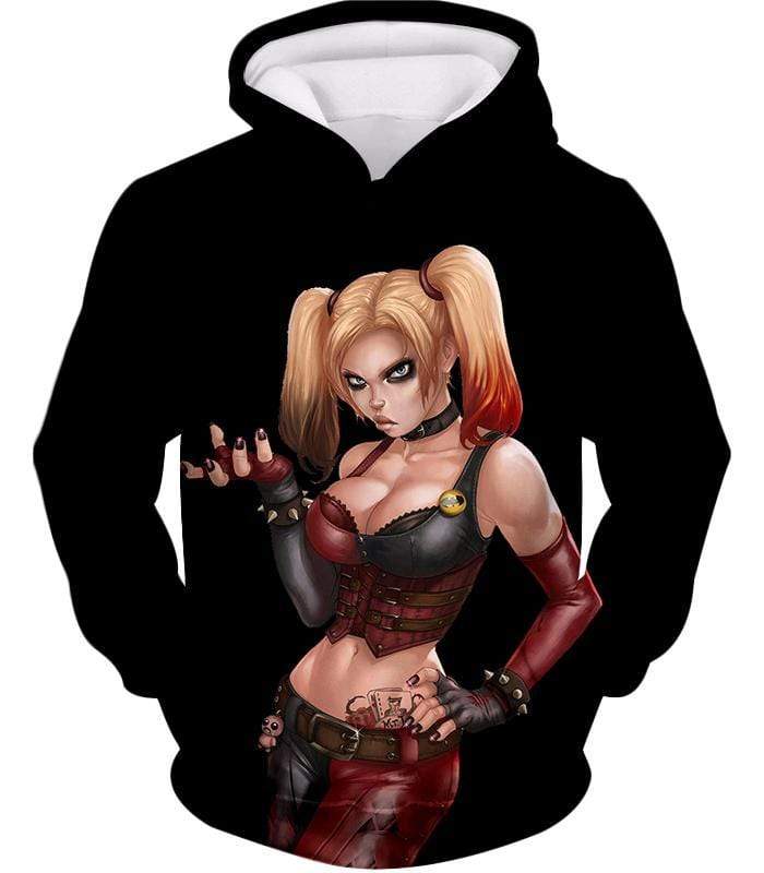 OtakuForm-OP Sweatshirt Hoodie / XXS Harley Quinn HD Graphic Black Sweatshirt