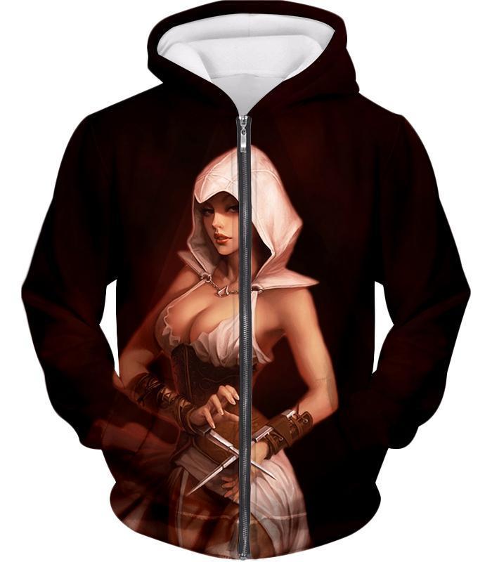 OtakuForm-OP Sweatshirt Zip Up Hoodie / XXS Hot Female Assassin Cool Promo red Sweatshirt