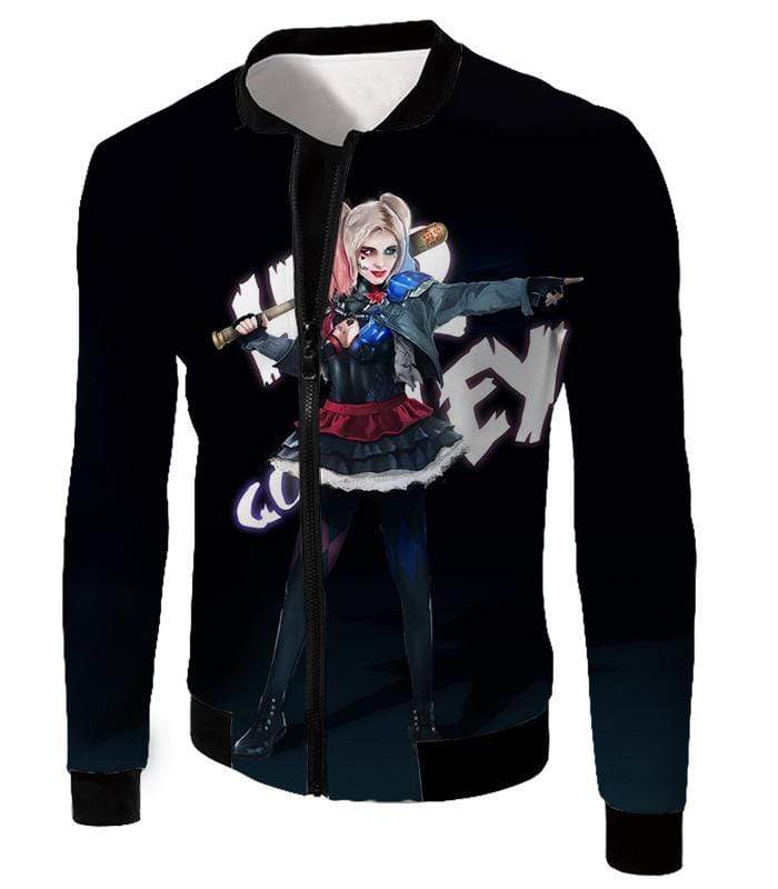 OtakuForm-OP Sweatshirt Jacket / XXS Hottest DC Villain Harley Quinn Promo HD Black Sweatshirt