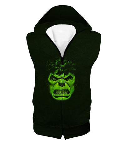 OtakuForm-OP Zip Up Hoodie Hooded Tank Top / XXS Incredible Green Hulk Promo Black Zip Up Hoodie