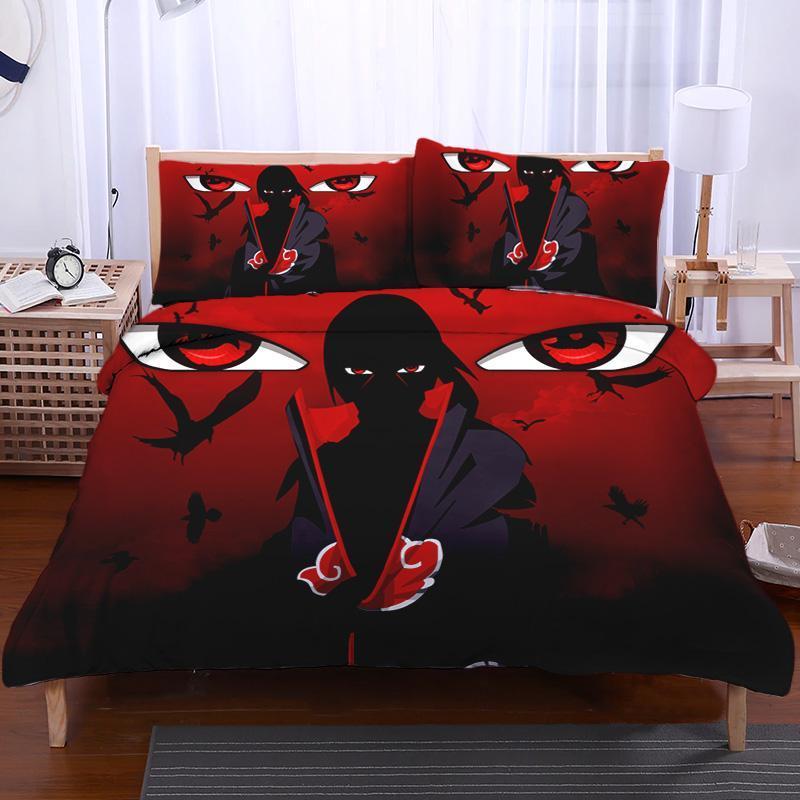 Naruto Bedset TWIN Itachi Uchiha Bedset - Naruto 3D Printed Bedset