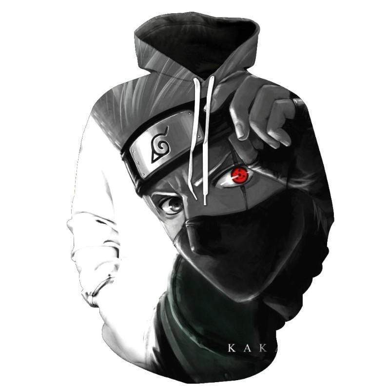 OtakuForm-Naruto Zip Up Hoodie XXS / Pull Over Hoodie Kakashi Hatake Contrast 3D Hoodie - Naruto Shippuden Zip Up Hoodie Jacket