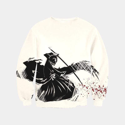 OtakuForm-Bleach Sweatshirt XXS Kenpachi Zaraki Black Sweatshirt - Bleach 3D Printed Sweatshirt