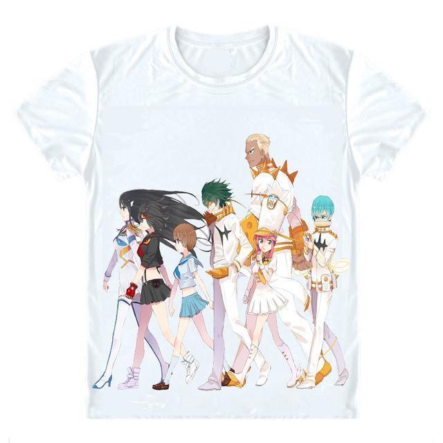 OtakuForm-AM T-Shirt M / White Kill la Kill Shirt - Walking Three Stars and Ryuko T-Shirt