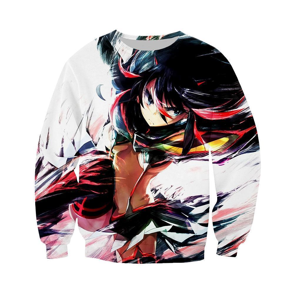 OtakuForm-AM Sweatshirt M / White Kill la Kill Sweatshirt - Ryuko in Senketsu Painting Sweatshirt