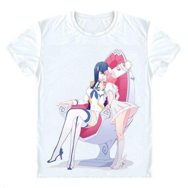 OtakuForm-AM T-Shirt M / White Kill la Kill T-Shirt - Satsuki Kissing Nonon T-Shirt