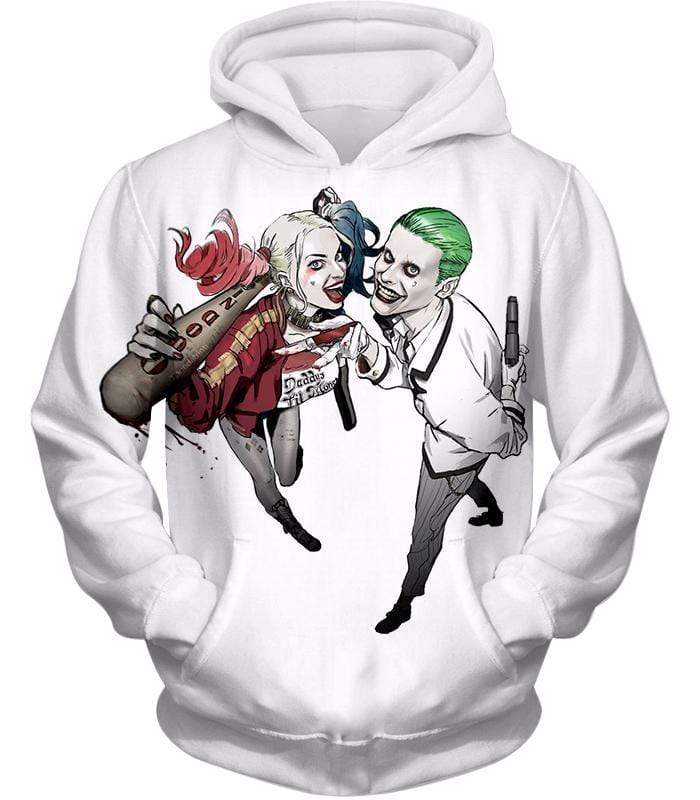 OtakuForm-OP Sweatshirt Hoodie / XXS King and Queen of Gotham City Cool Harley Quinn X Joker Awesome White Sweatshirt