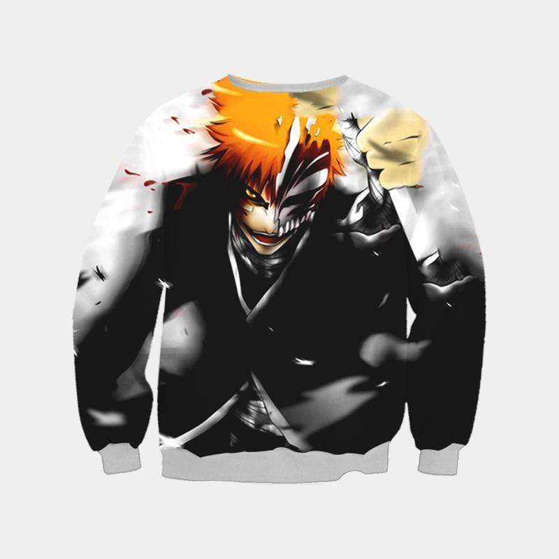 OtakuForm-Bleach Sweatshirt XXS Kurosaki Ichigo Hollow Sweatshirt - Bleach 3D Printed Sweatshirt