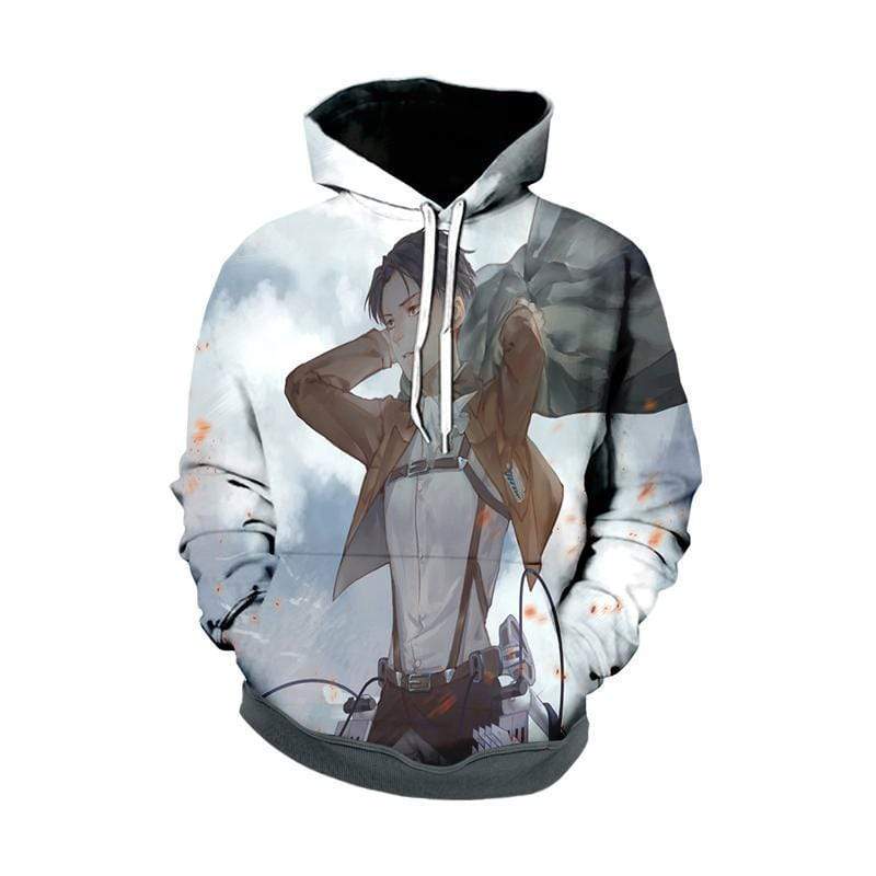 Attack On Titan Zip Up Hoodie XXS / Pull Over Hoodie Levi and Scout Regiment Clothes - Attack On Titan Zip Up Hoodie Jacket