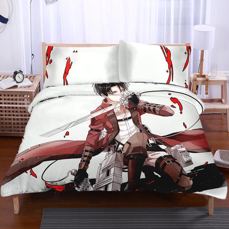 Attack On Titan Bedset TWIN Levi Doing an Epic - Attack On Titan 3D Printed Bedset