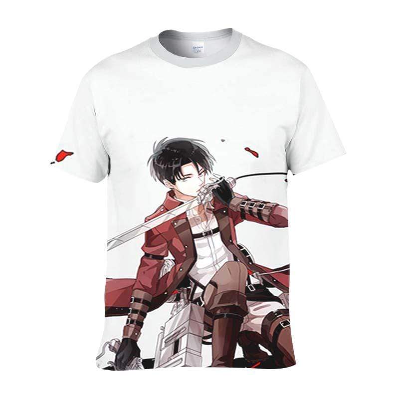 Attack On Titan T-Shirt S Levi Doing an Epic Pose T-Shirt - Attack On Titan 3D T-Shirt