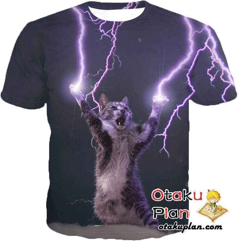 OtakuForm-OP Sweatshirt T-Shirt / XXS Lightning Cat Sweatshirt