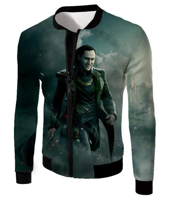 OtakuForm-OP Sweatshirt Jacket / XXS Loki Odinson the War Criminal Avengers Promo Action Sweatshirt