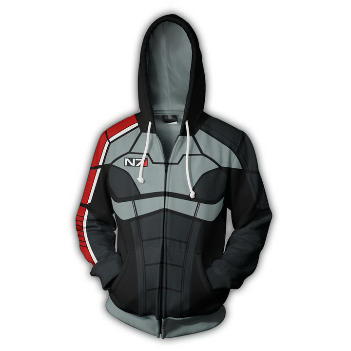 OtakuForm-OP Cosplay Jacket Zip Up Hoodie / XS Mass Effect Hoodie Jacket