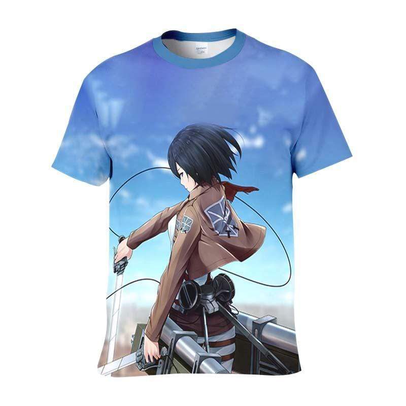 Attack On Titan T-Shirt S Mikasa Ackerman with Mobility Gear T-Shirt - Attack On Titan 3D T-Shirt