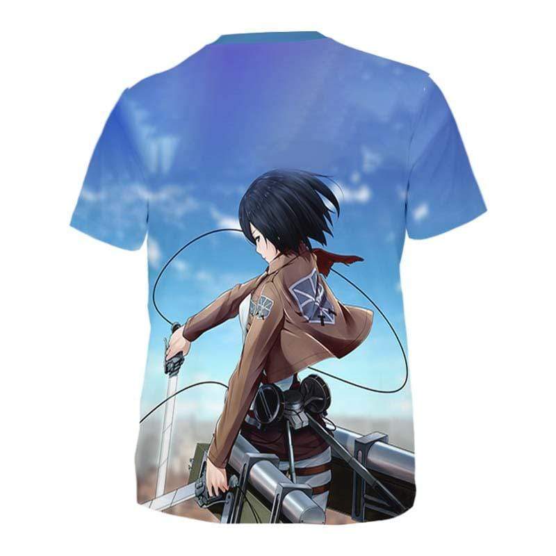 Attack On Titan T-Shirt S Mikasa Ackerman with Mobility Gear T-Shirt - Attack On Titan 3D T-Shirt