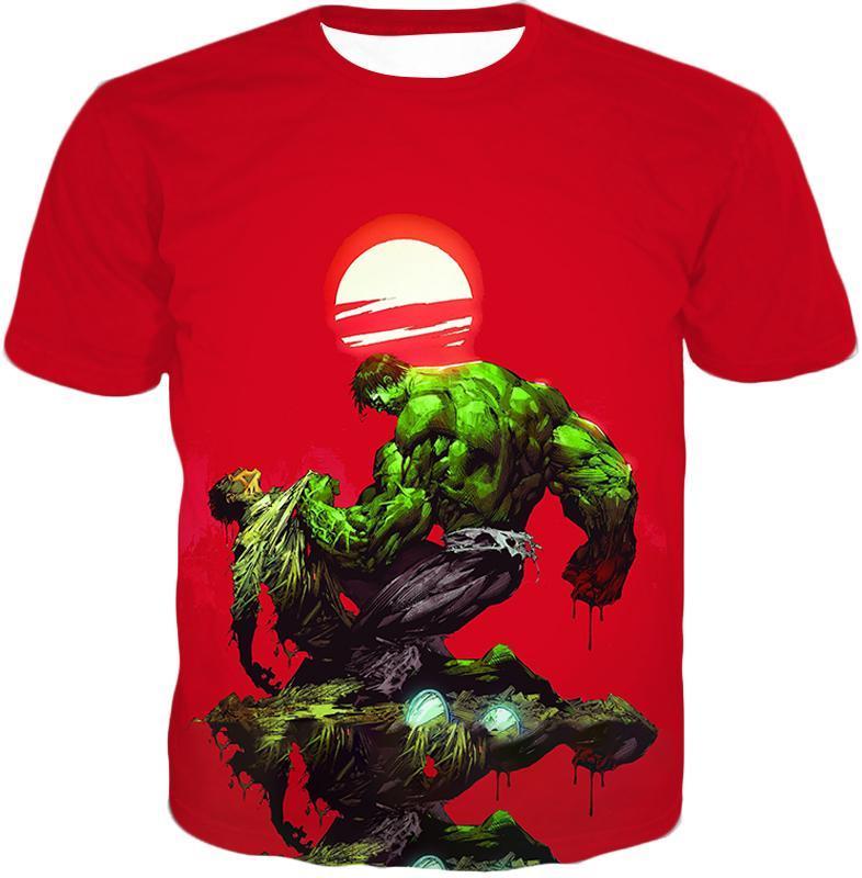 OtakuForm-OP Hoodie T-Shirt / XXS Most Powerful Hero Hulk Red Hoodie
