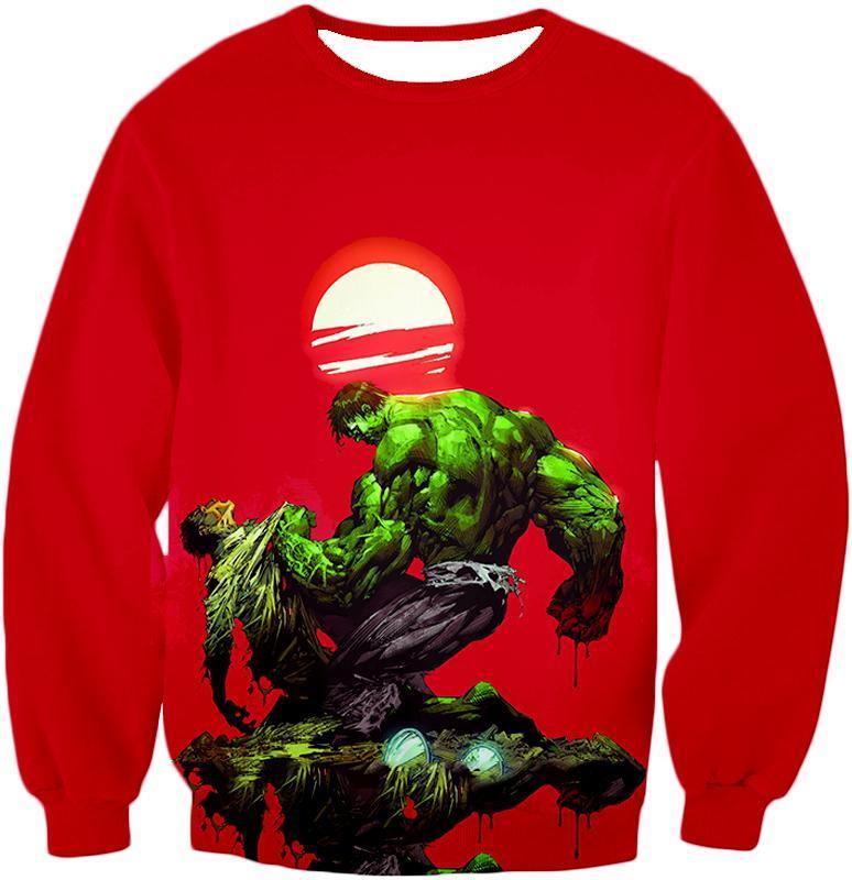 OtakuForm-OP Hoodie Sweatshirt / XXS Most Powerful Hero Hulk Red Hoodie