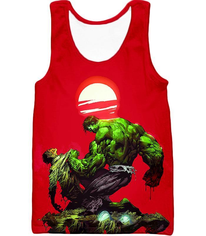 OtakuForm-OP Zip Up Hoodie Tank Top / XXS Most Powerful Hero Hulk Red Zip Up Hoodie